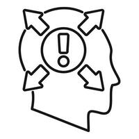 Cognition critical thinking icon outline vector. Plan problem vector