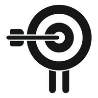 Shot work target icon simple vector. Breath worker attitude vector