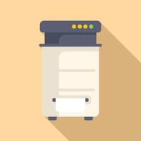 Printer cartridge filling icon flat vector. Gadget fuel recycle vector