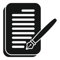 Paper writing help advice icon simple vector. Mental busy support vector