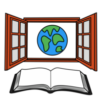 Book is window to the world png