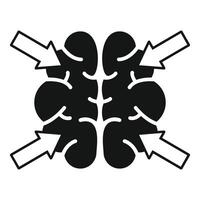 Mind think brain icon simple vector. Solution problem vector