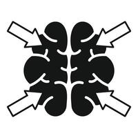 Mind think brain icon simple vector. Solution problem vector