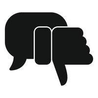 Critical message thinking icon simple vector. Talk innovation vector