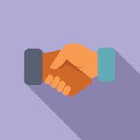 Worker handshake icon flat vector. Business coping skills vector