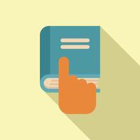 Take book of learning icon flat vector. Reduce information vector