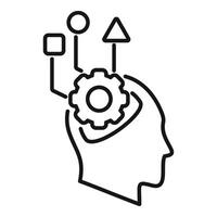 Cognition new problem icon outline vector. Critical thinking vector