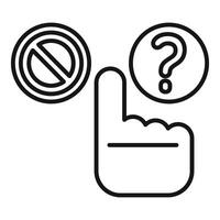 Change critical thinking icon outline vector. Evidence reason vector