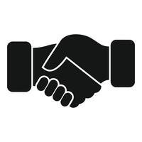 Worker handshake icon simple vector. Business coping skills vector