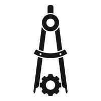 Compass gear work icon simple vector. Coping skills vector