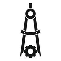 Compass gear work icon simple vector. Coping skills vector