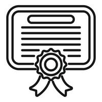 Coping skills diploma icon outline vector. Health mental reduce vector