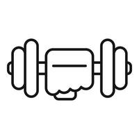 Hard work dumbbell icon outline vector. Coping skills stress vector