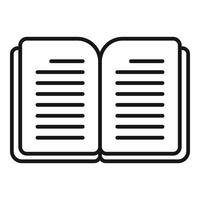 Learning from open book icon outline vector. Advice help vector