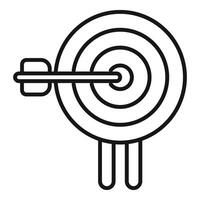 Shot work target icon outline vector. Breath worker attitude vector