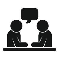 New vacancy interview icon simple vector. Promotion best vector