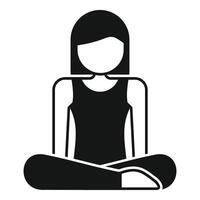 Person meditation pose icon simple vector. Coping skills health mental vector