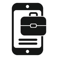 Vacancy online smartphone icon simple vector. Human opening vector