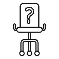 Empty manager chair icon outline vector. Best promotion vector