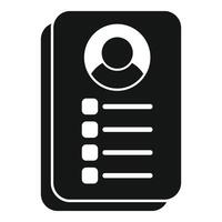Paper locate candidate icon simple vector. Opening business career vector