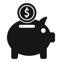 Donate piggybank support icon simple vector. Finance help vector
