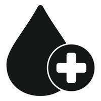 Medical blood drop donation icon simple vector. Aid love support vector