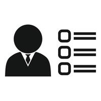 Business portfolio icon simple vector. Cv people human vector