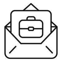 Mail info vacancy icon outline vector. Promotion best vector