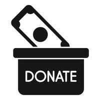 Donation team box icon simple vector. Solitary profit share vector