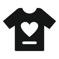 Support donation tshirt icon simple vector. People contribute help vector
