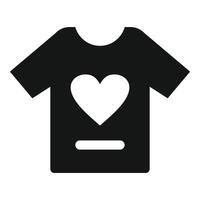 Support donation tshirt icon simple vector. People contribute help vector