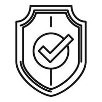 Coping skills shield icon outline vector. Health mental vector