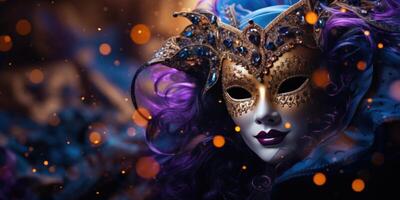 AI generated colorful christmas stock photo of mask,