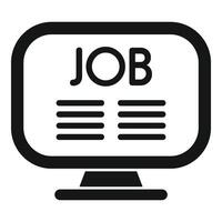 Job online search icon simple vector. Top expert opening vector