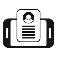 New phone login data icon simple vector. Profile code device vector