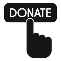 Donate money online icon simple vector. Social nature love vector