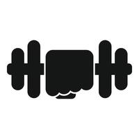 Hard work dumbbell icon simple vector. Coping skills stress vector