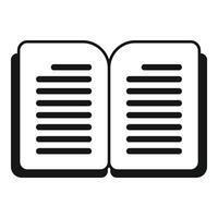 Learning from open book icon simple vector. Advice help vector