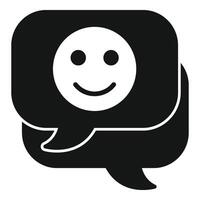 Chat happy advice icon simple vector. Coping skills person vector