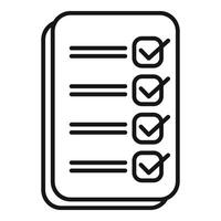 Approved clipboard registration icon outline vector. Profile code factor vector