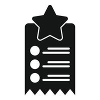 Star favorite wish list icon simple vector. Short case items vector