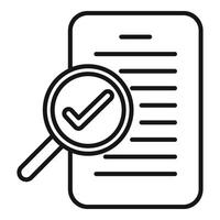 Search online document icon outline vector. Two vote design vector