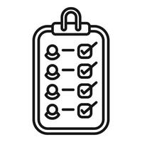 Registration member clipboard icon outline vector. Data code device vector