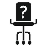 Empty manager chair icon simple vector. Best promotion vector