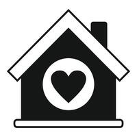 Share home care love icon simple vector. Give love support vector