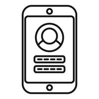 Person phone sign in icon outline vector. Application number vector