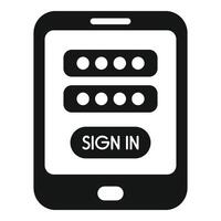 Sign in tablet device icon simple vector. New member online vector