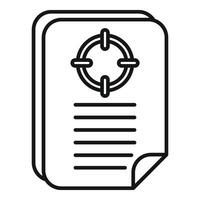 New registration target icon outline vector. Form factor vector