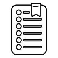 Tag wish list icon outline vector. Plus sheet addiction vector