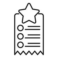 Star favorite wish list icon outline vector. Short case items vector